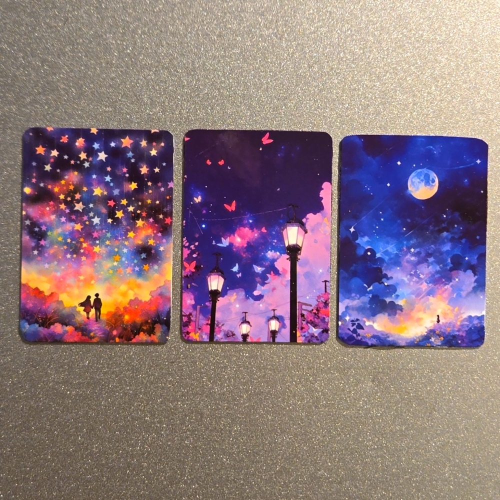 Rainbow Night Aesthetic ~ Magnets Custom Handmade Set of 3